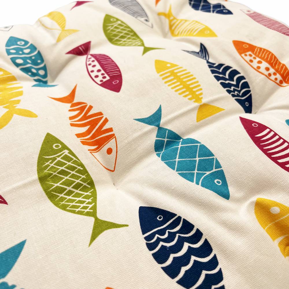 Cuscino per sedia Pesciolini multicolor