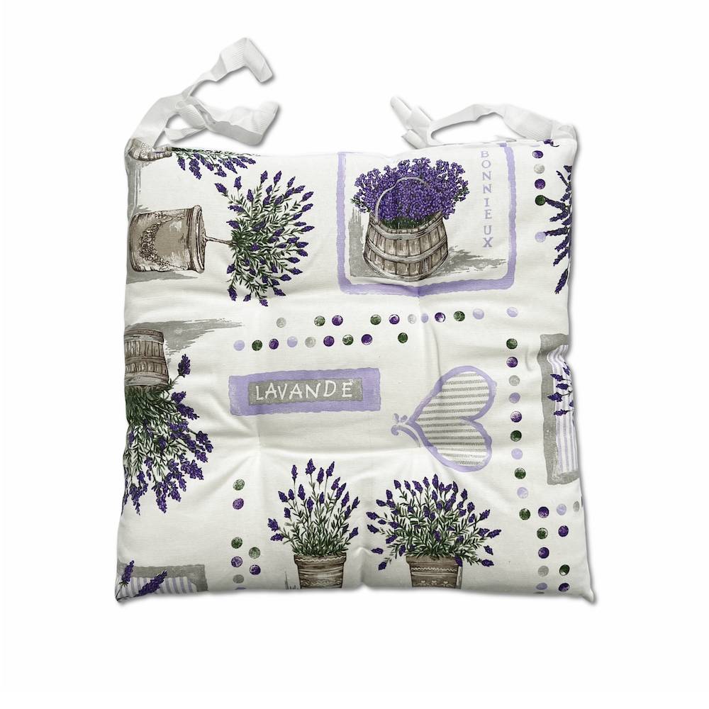 Cuscino per sedia Lavanda fondo bianco