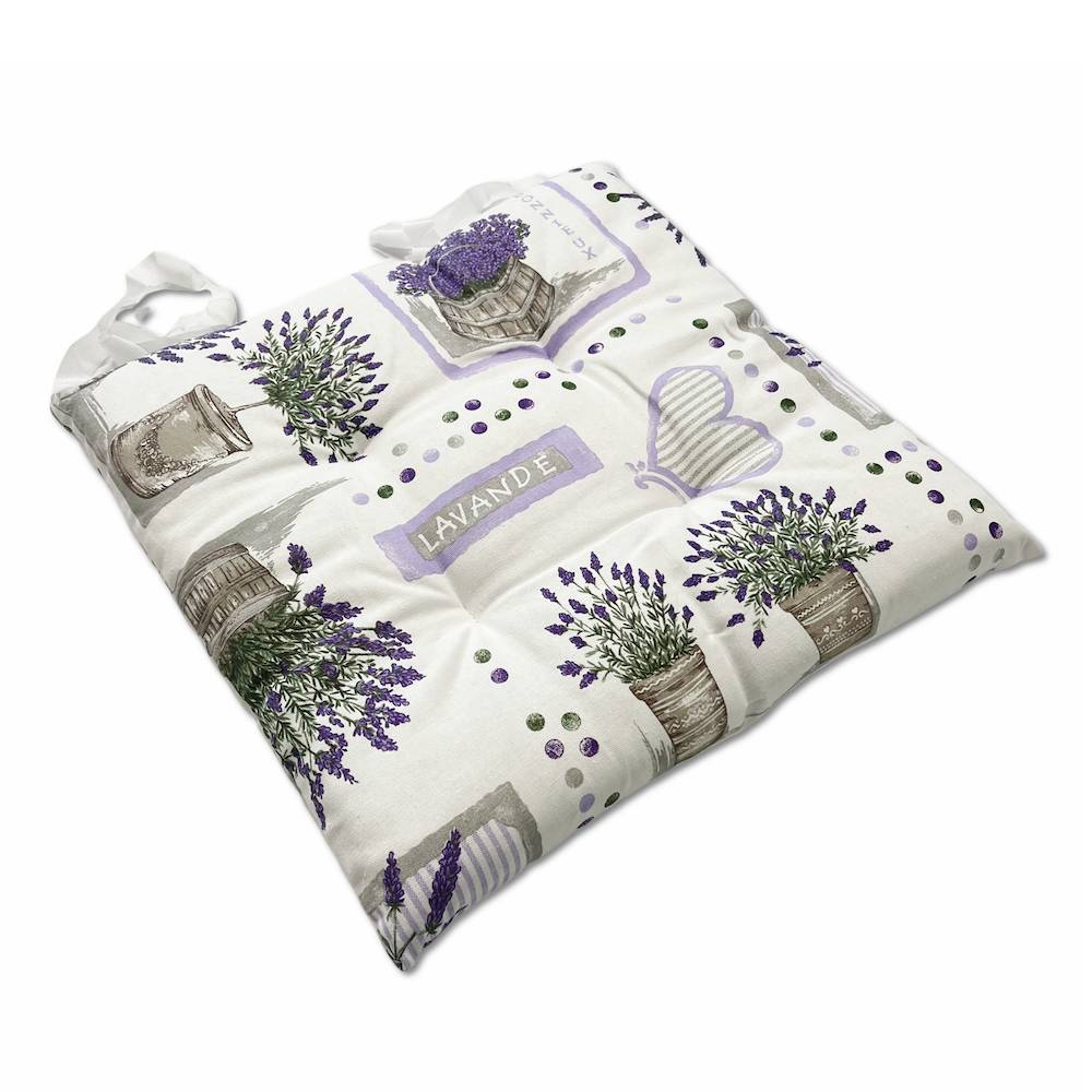 Cuscino per sedia Lavanda fondo bianco