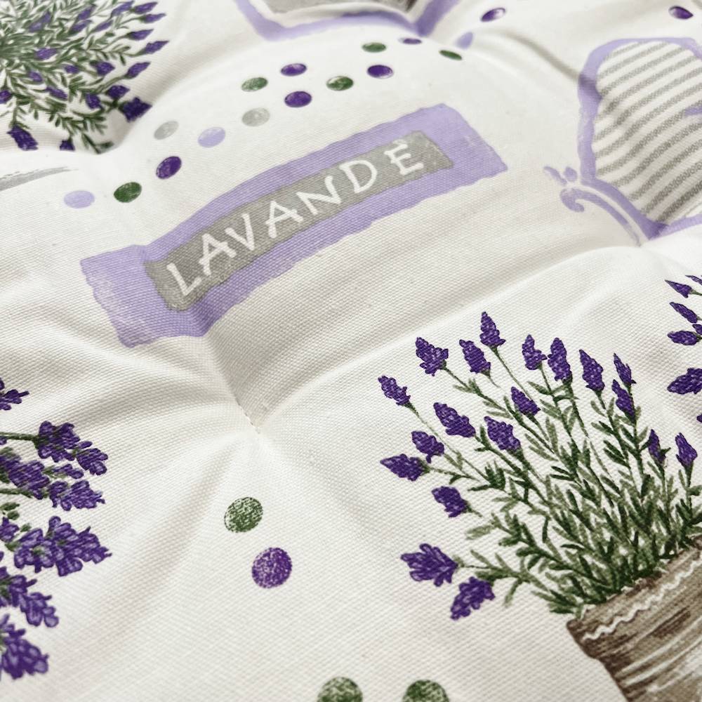 Cuscino per sedia Lavanda fondo bianco