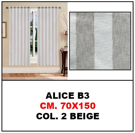 Coppia tende Alice rigoni tortora 70 x 150