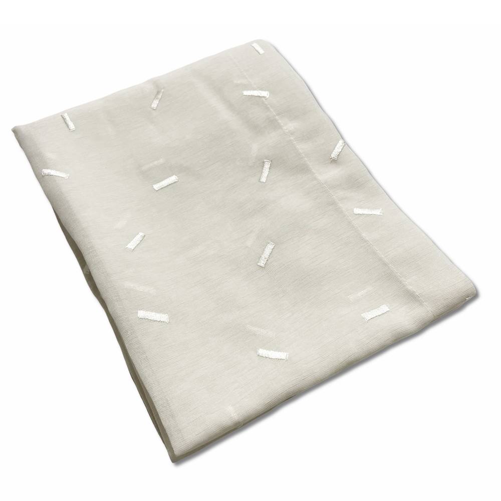Coppia tende ricamate Isabel geometrico 45 x 240