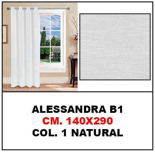 Tendaggio Alessandra natural bianco 140 x 290