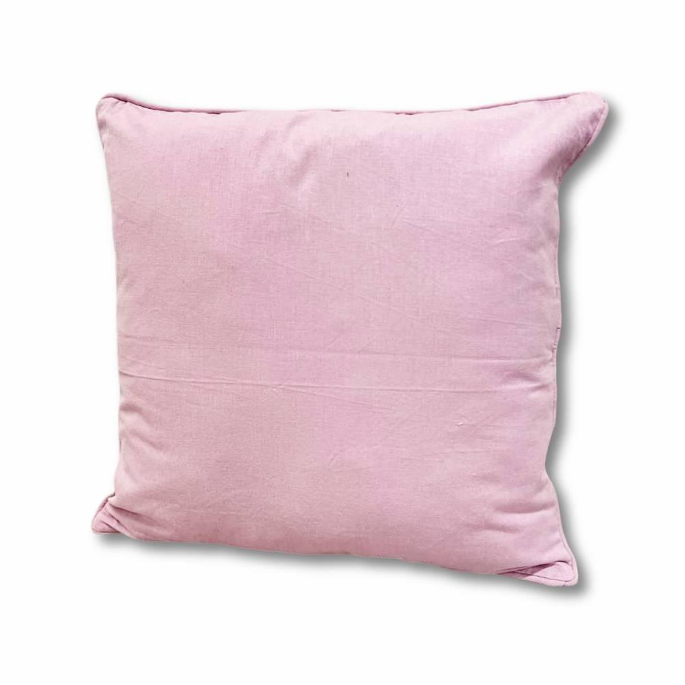 Cuscino imbottito 50 x 50 tinta unita rosa