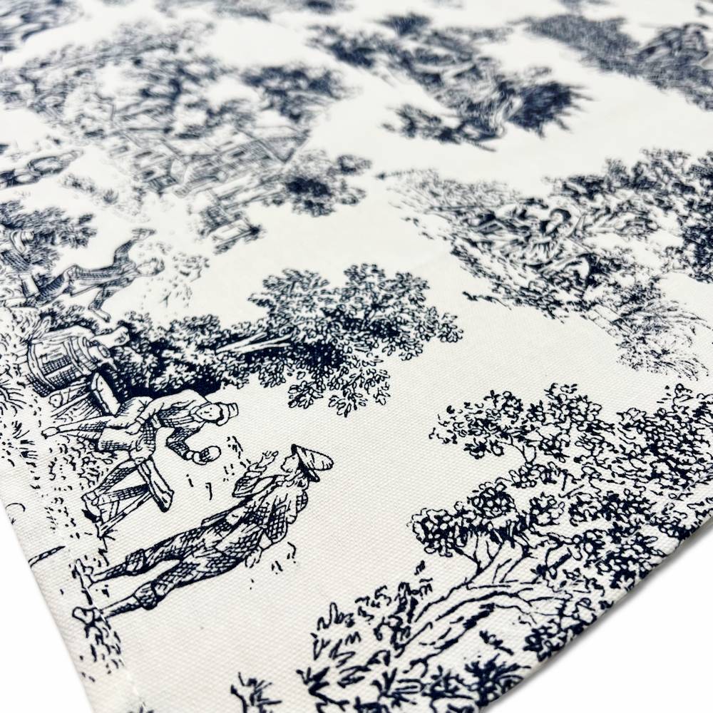 Canovaccio cucina Toile de Jouy Blu