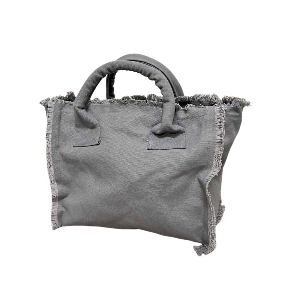 Borsa a mano frange grigia