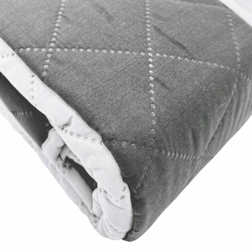 Copridivano 4 posti trapuntato antimacchia bicolor grigio chiaro - scuro
