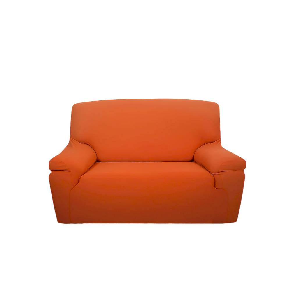 Copridivano 3 posti in tessuto bielastico antimacchia arancio