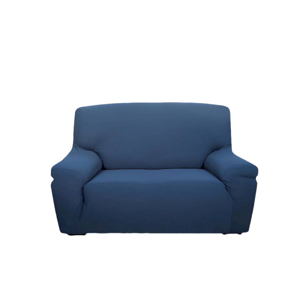 Copridivano 4 posti in tessuto bielastico antimacchia blu