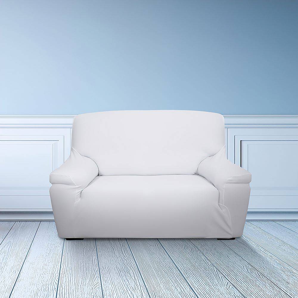 Copridivano 3 posti in tessuto bielastico antimacchia bianco