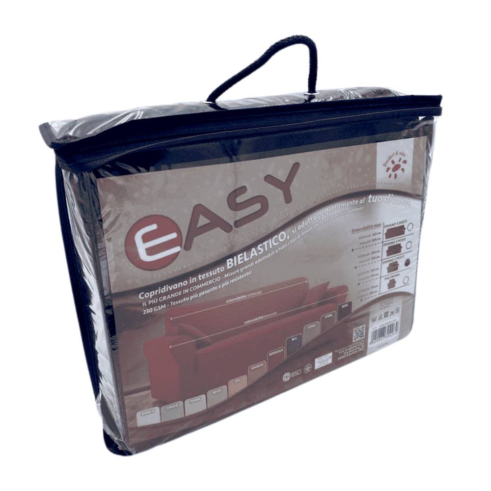 Copridivano 4 posti in tessuto bielastico antimacchia nero