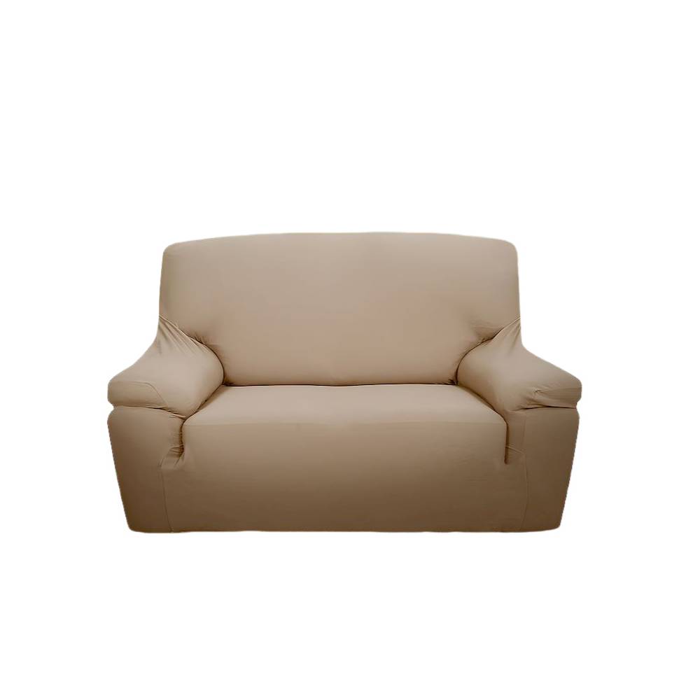 Copridivano 2 posti in tessuto bielastico antimacchia beige