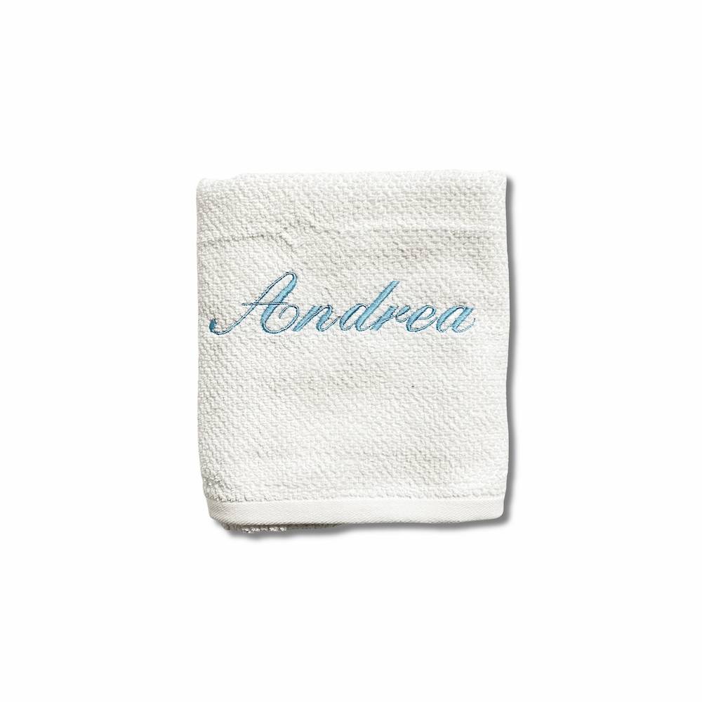 Asciugamano 500 gr Melodie azzurro personalizzato
