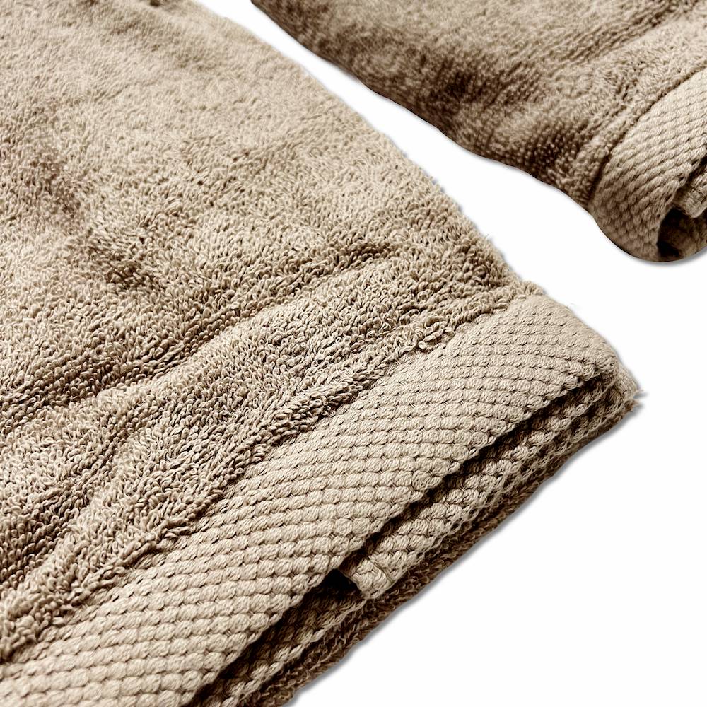 Coppia asciugamani 500 gr Melodie tortora personalizzato