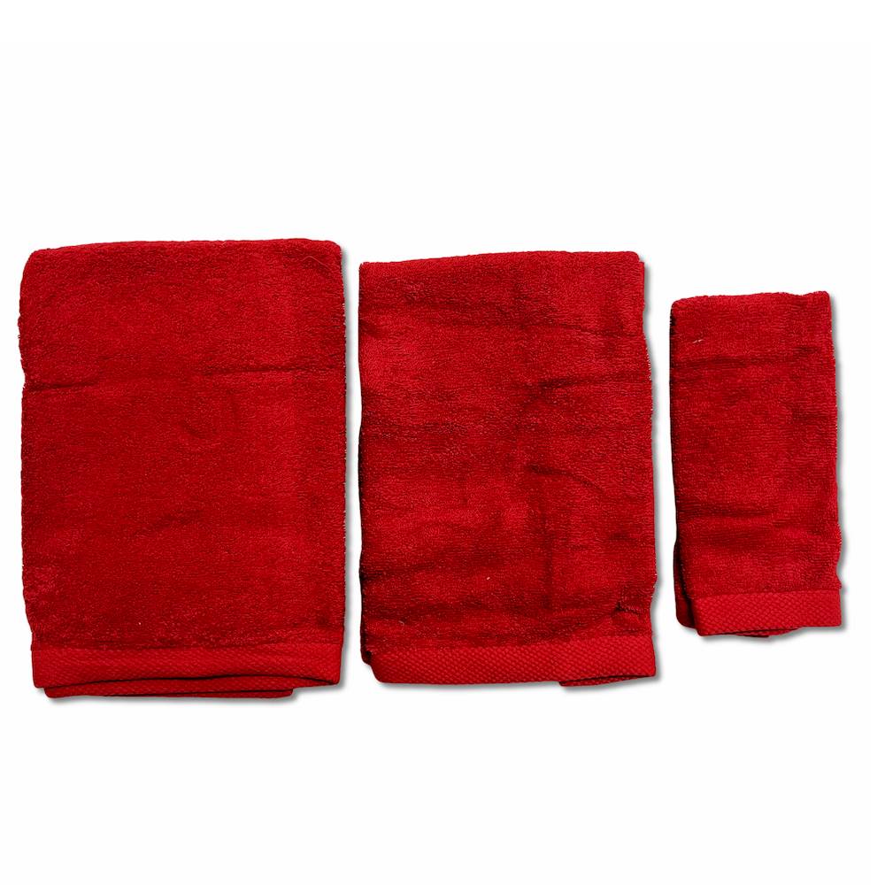 Set 3 asciugamani 500 gr Melodie bordeaux personalizzato