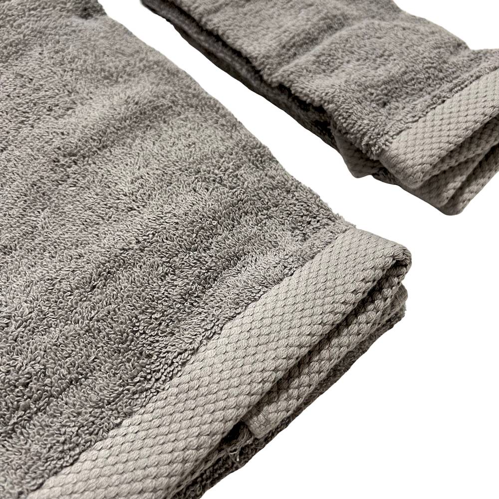 Set 3 asciugamani 500 gr Melodie grigio personalizzato