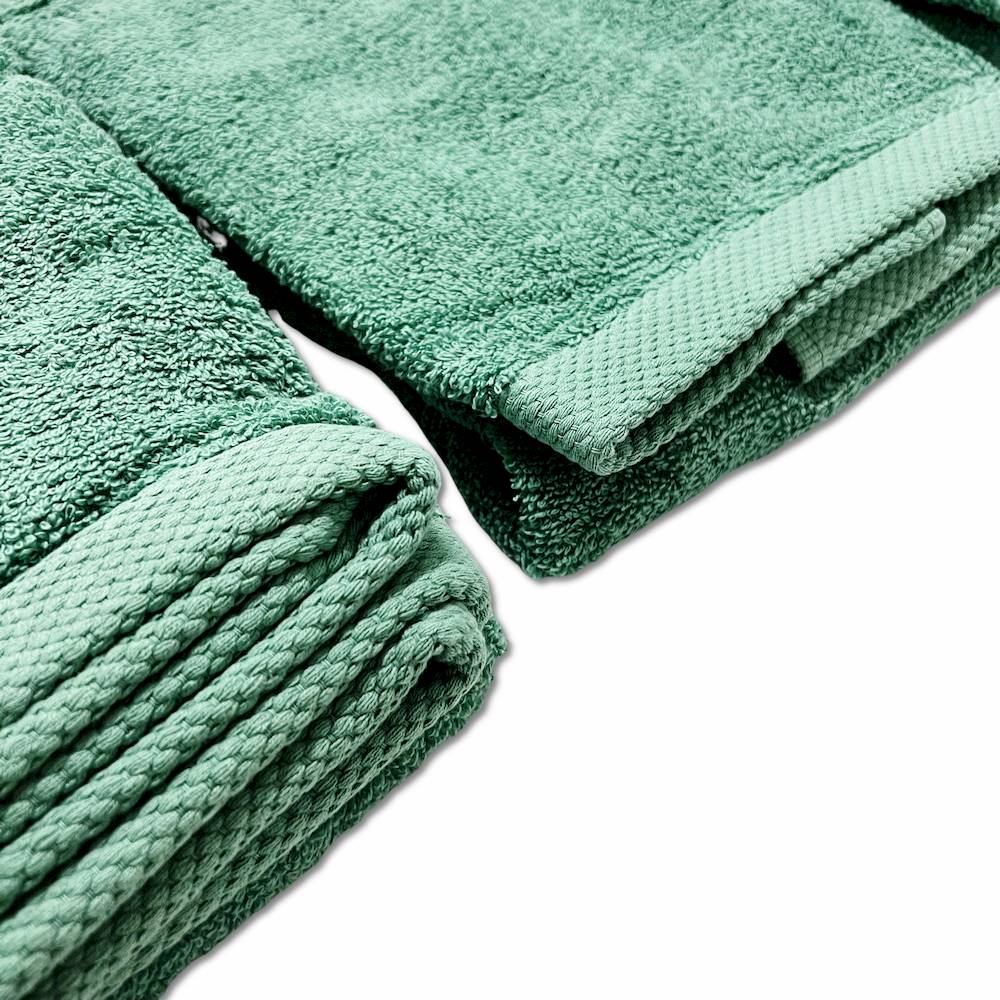 Set 3 asciugamani 500 gr Melodie verde personalizzato