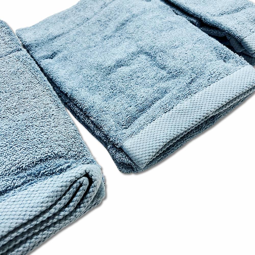 Set 3 asciugamani 500 gr Melodie azzurro personalizzato