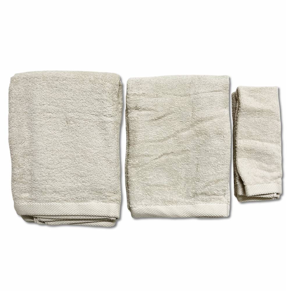 Set 3 asciugamani 500 gr Melodie panna personalizzato