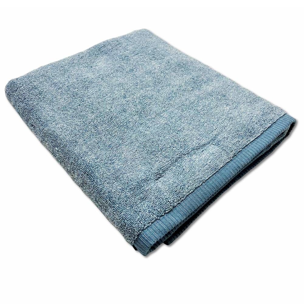 Telo bagno 530 gr Aurora melange azzurro personalizzato