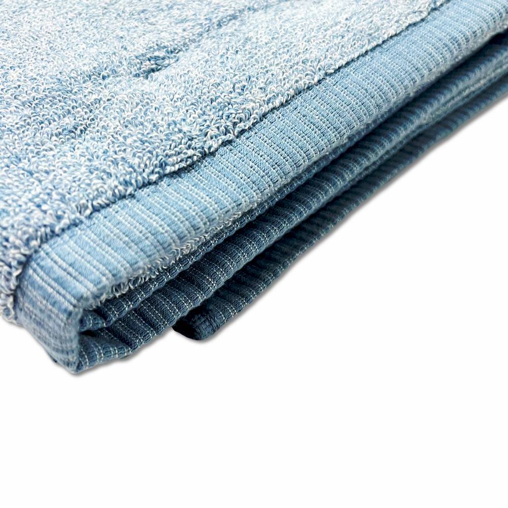 Set 3 asciugamani 530 gr Aurora melange azzurro personalizzato