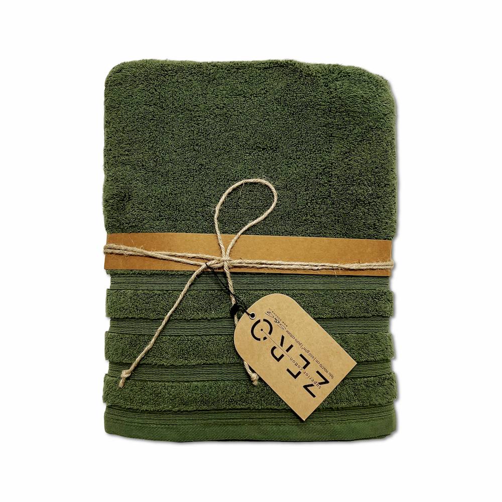 Telo bagno Zero da 650 gr Tinta unita foresta