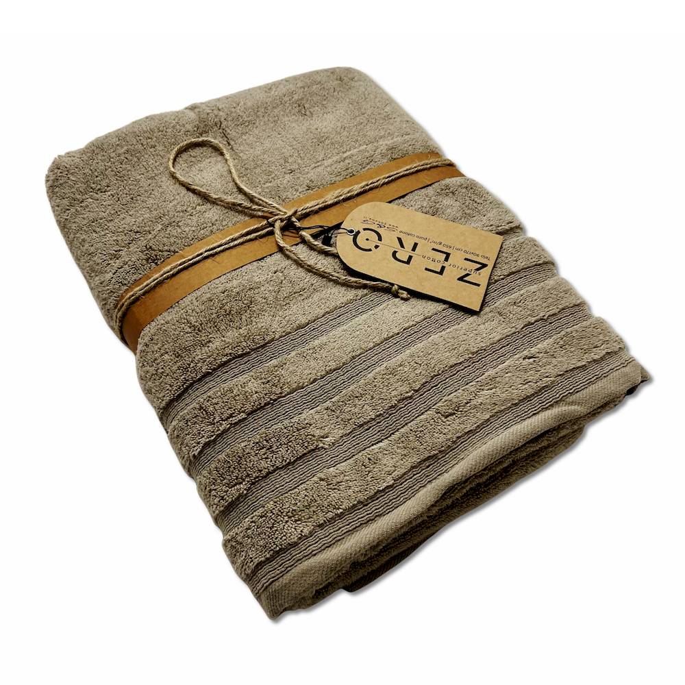 Telo bagno Zero da 650 gr Tinta unita tortora