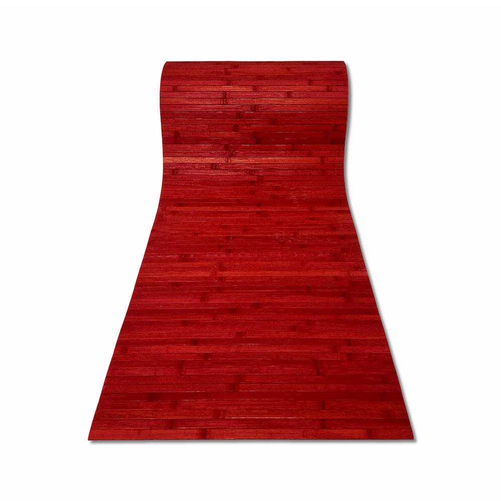 Passatoia a metro in bamboo Rosso