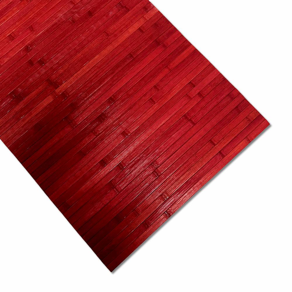 Passatoia a metro in bamboo Rosso