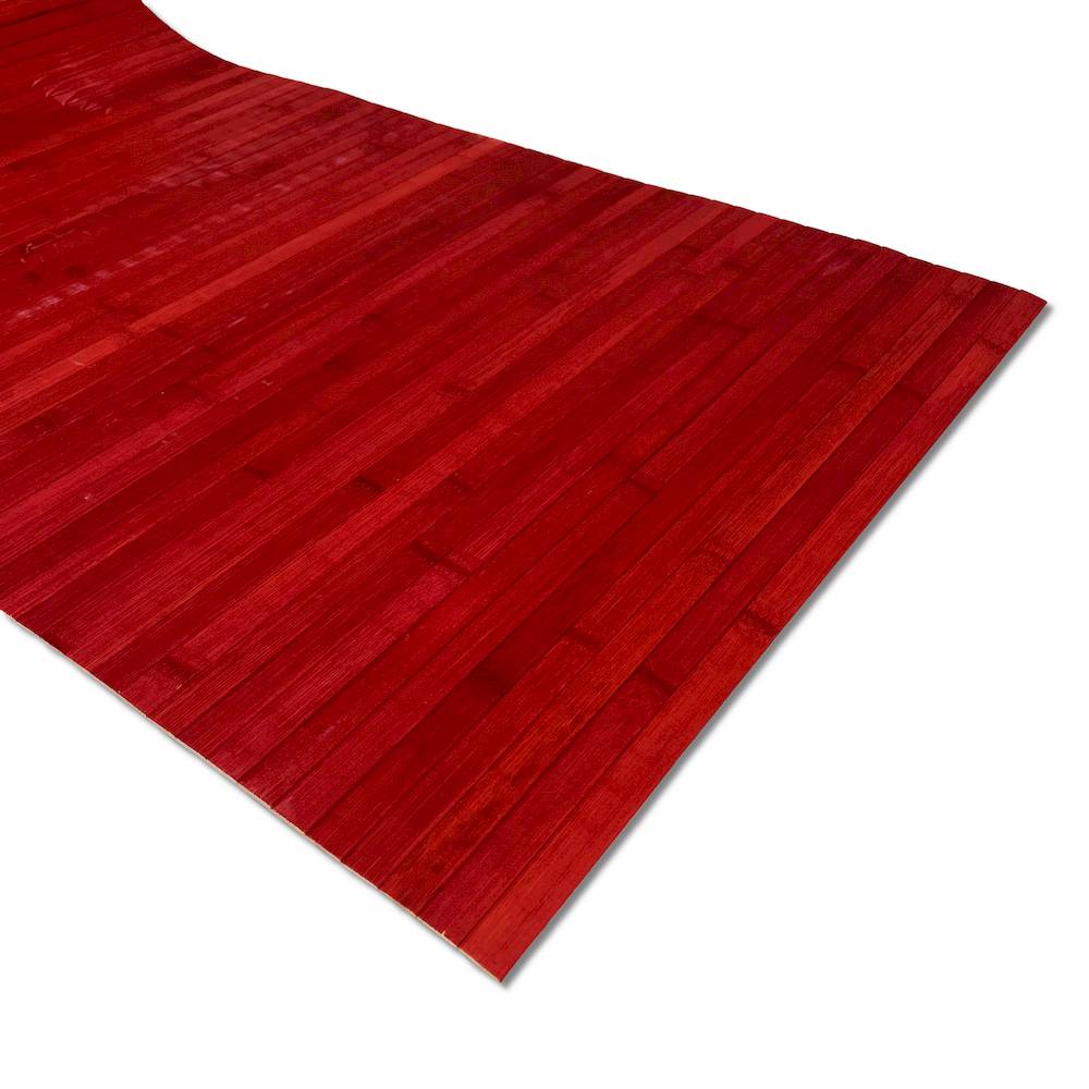 Passatoia a metro in bamboo Rosso