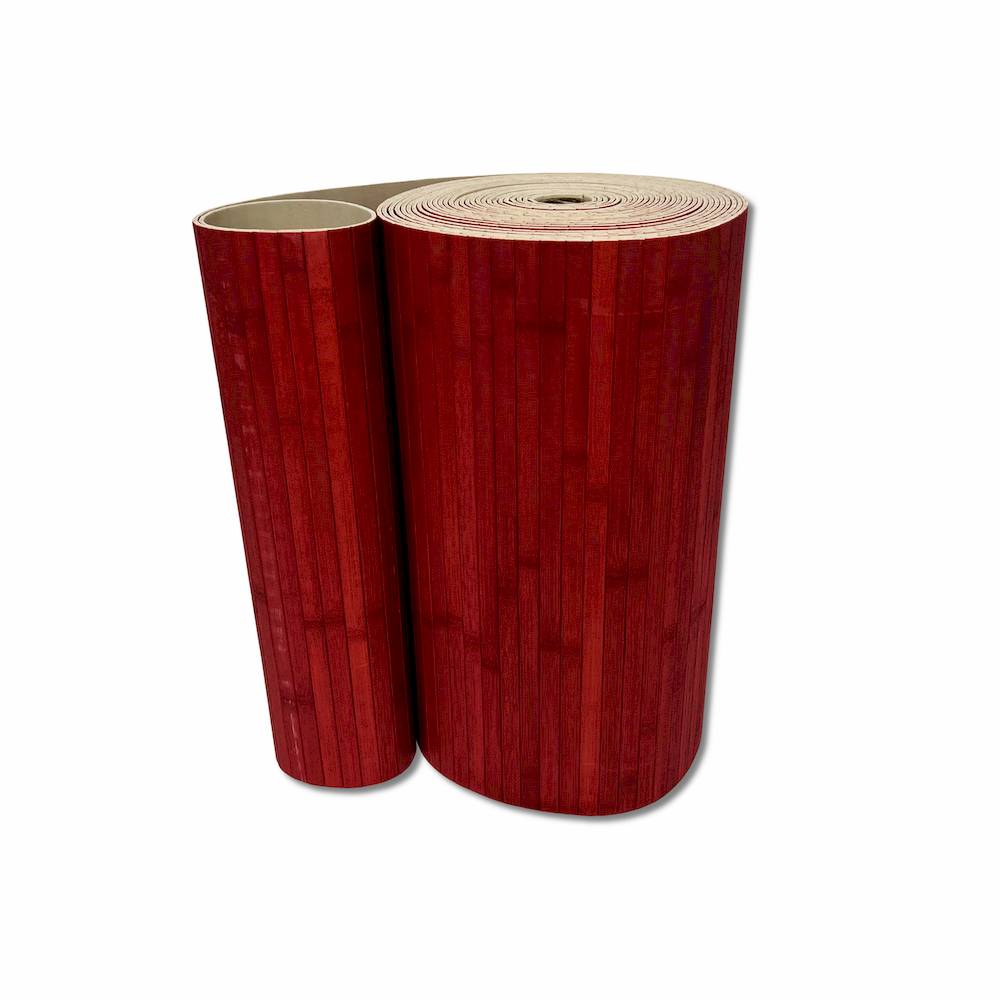 Passatoia a metro in bamboo Rosso