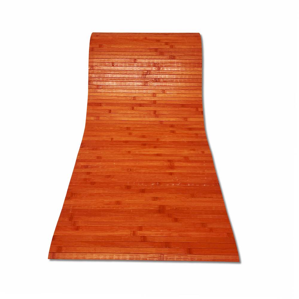 Passatoia a metro in bamboo Arancio