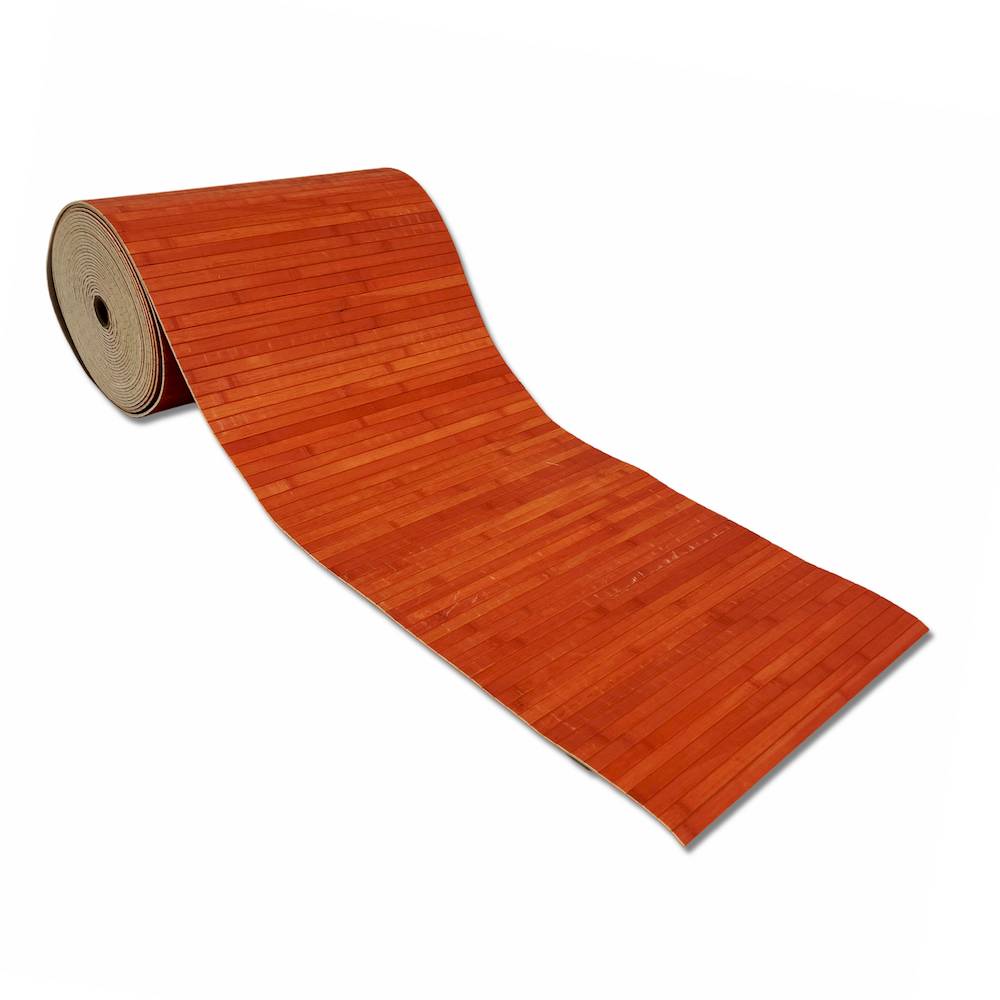 Passatoia a metro in bamboo Arancio