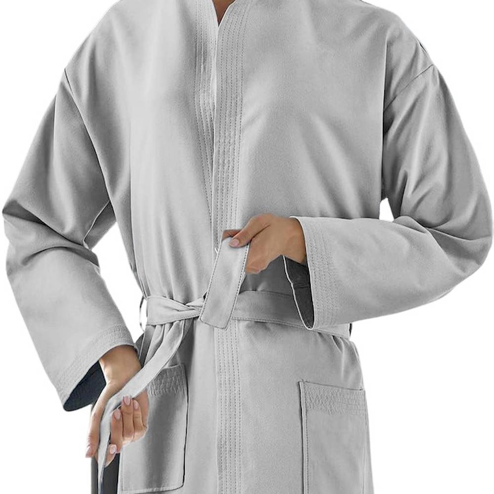 Accappatoio in Microfibra Grigio Personalizzato