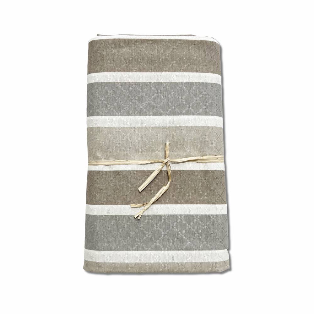 Copriletto arredatutto in piquet Portofino tortora Matrimoniale