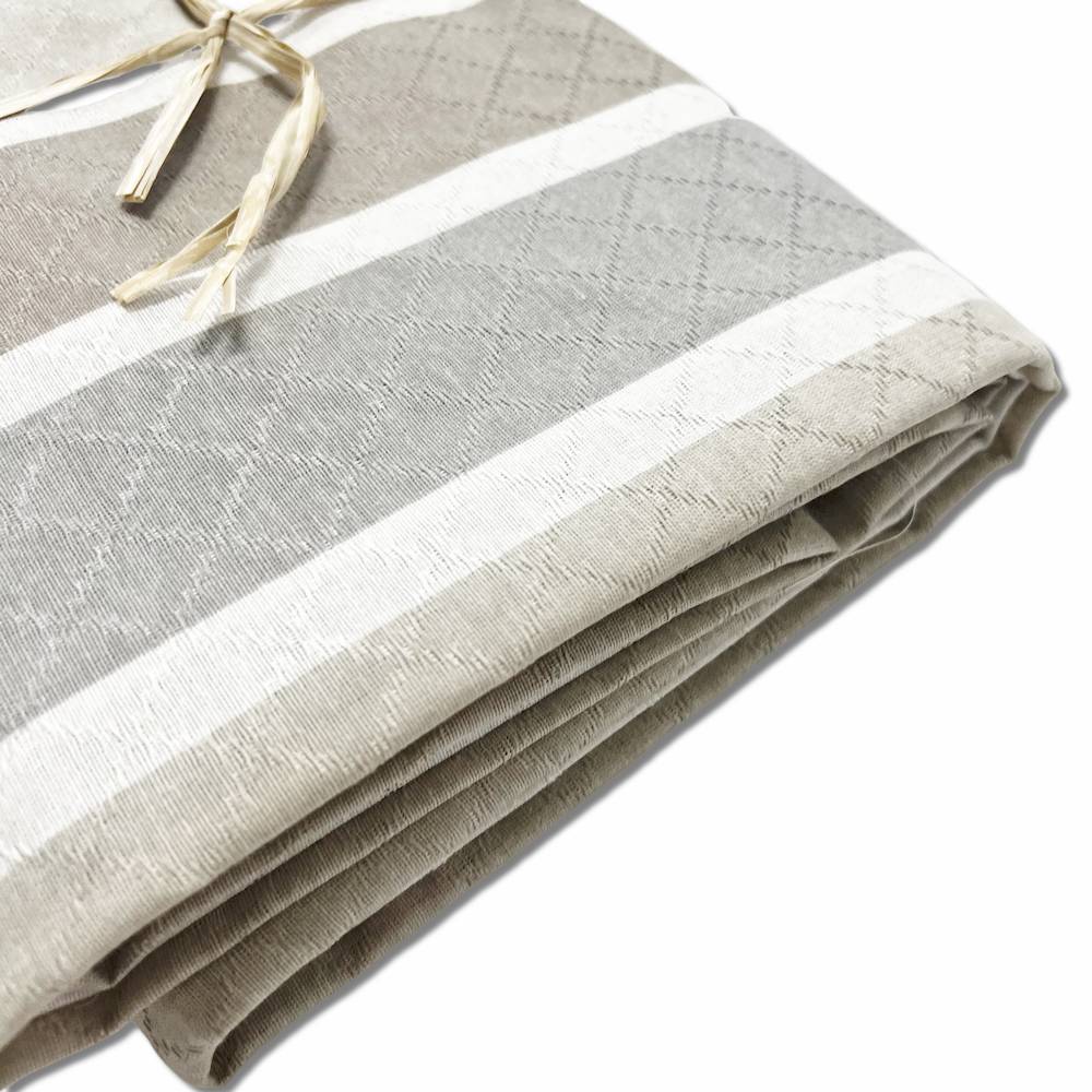 Copriletto arredatutto in piquet Portofino tortora Matrimoniale