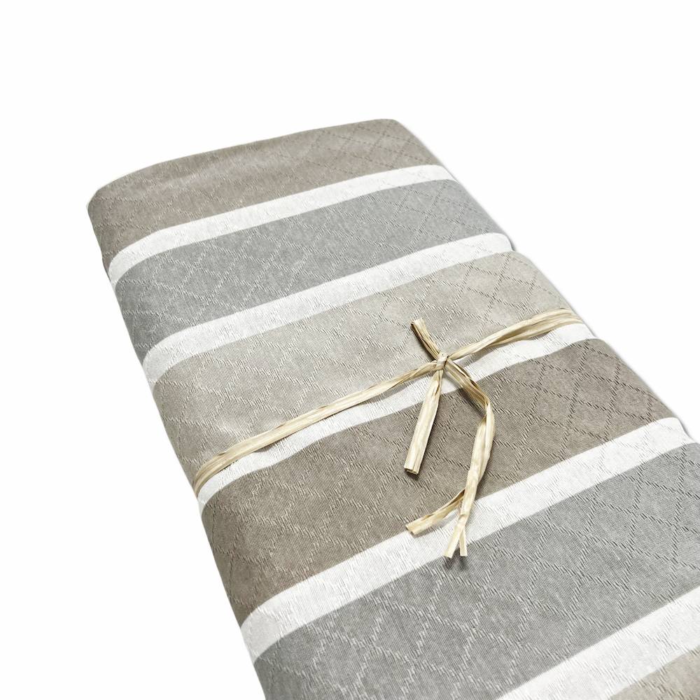 Copriletto arredatutto in piquet Portofino tortora Matrimoniale