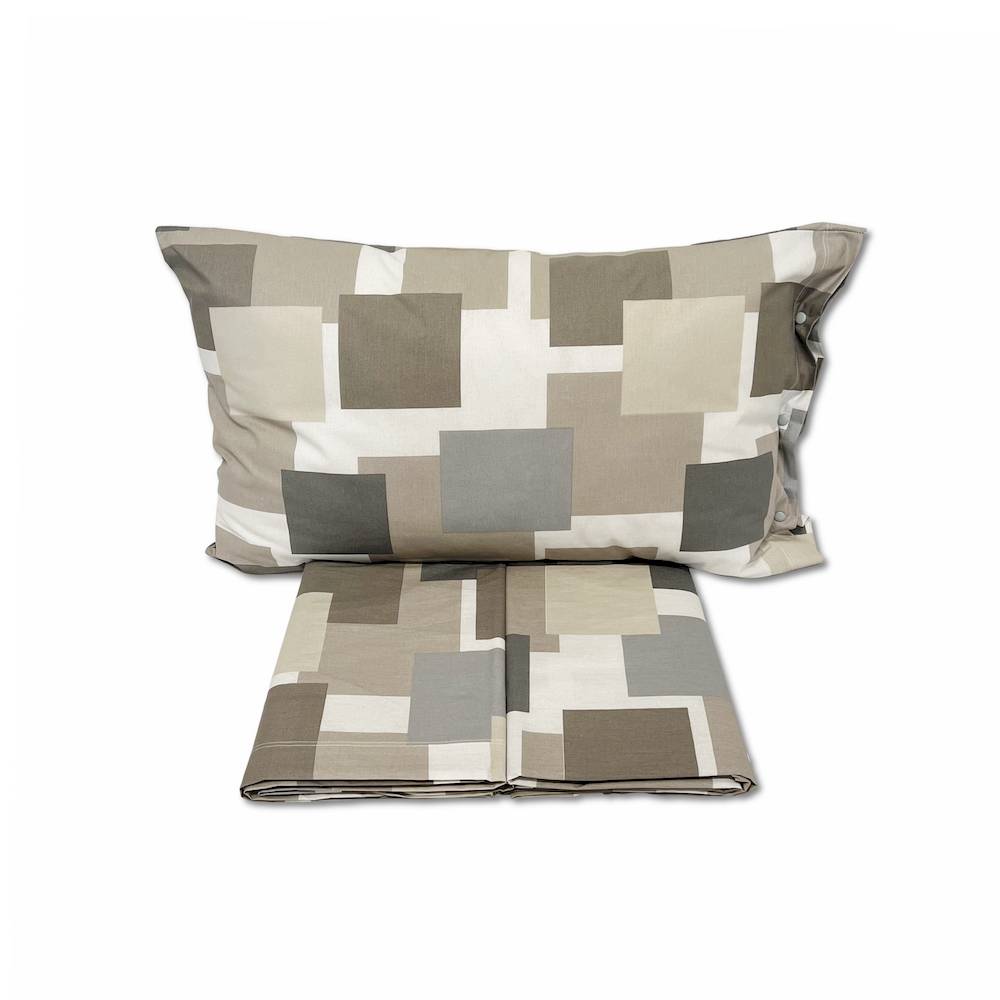 Completo Lenzuola City beige matrimoniale
