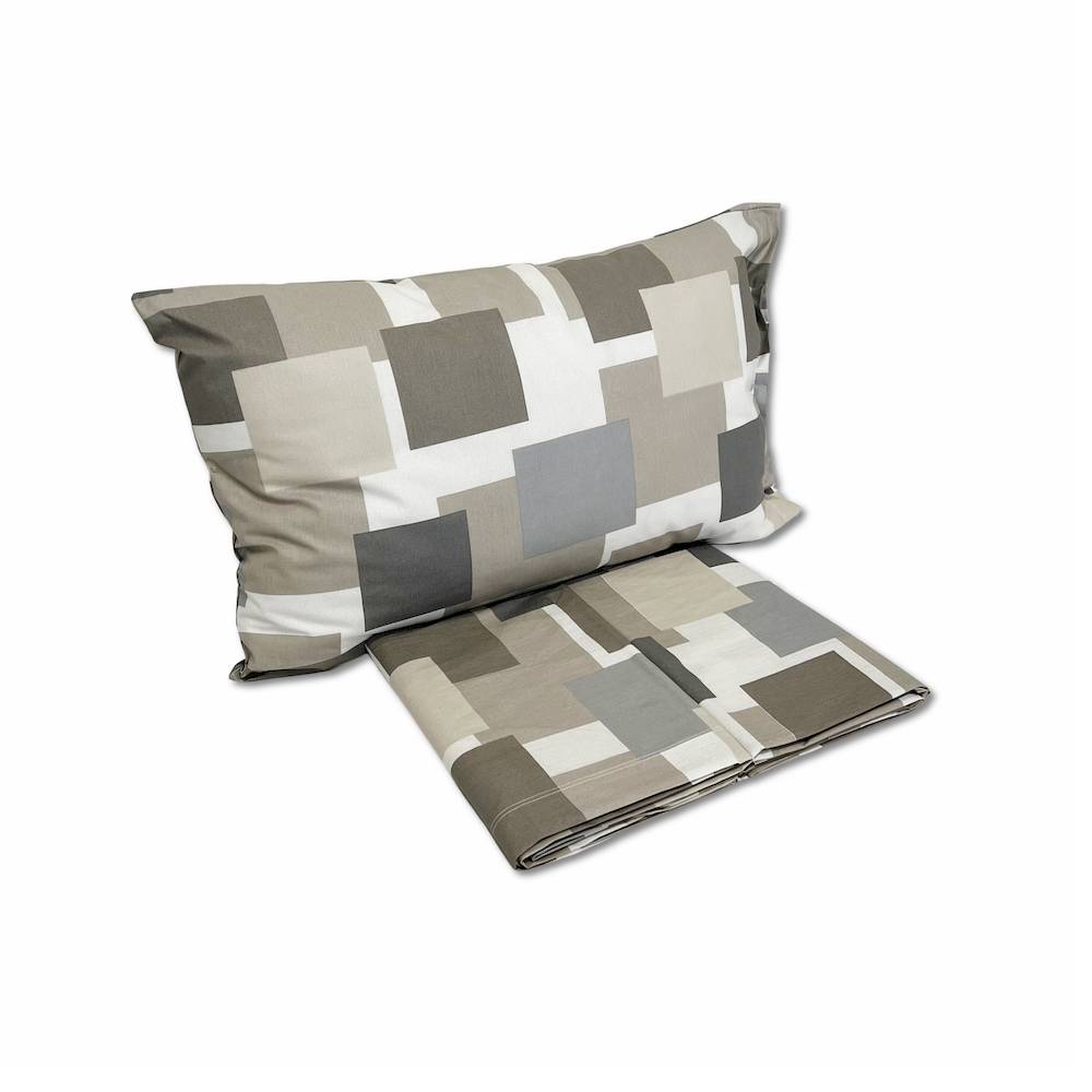 Completo Lenzuola City beige matrimoniale