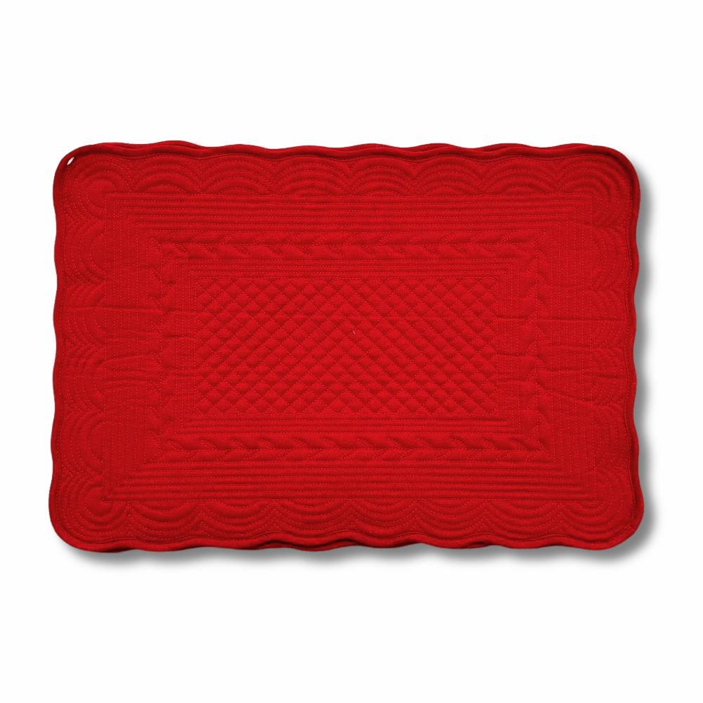 Tovaglietta americana trapuntata rossa