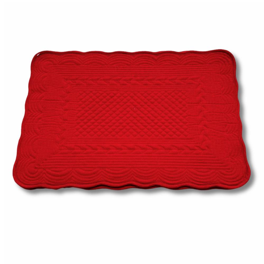 Tovaglietta americana trapuntata rossa