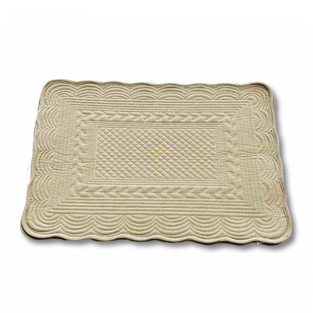 Tovaglietta americana trapuntata tortora