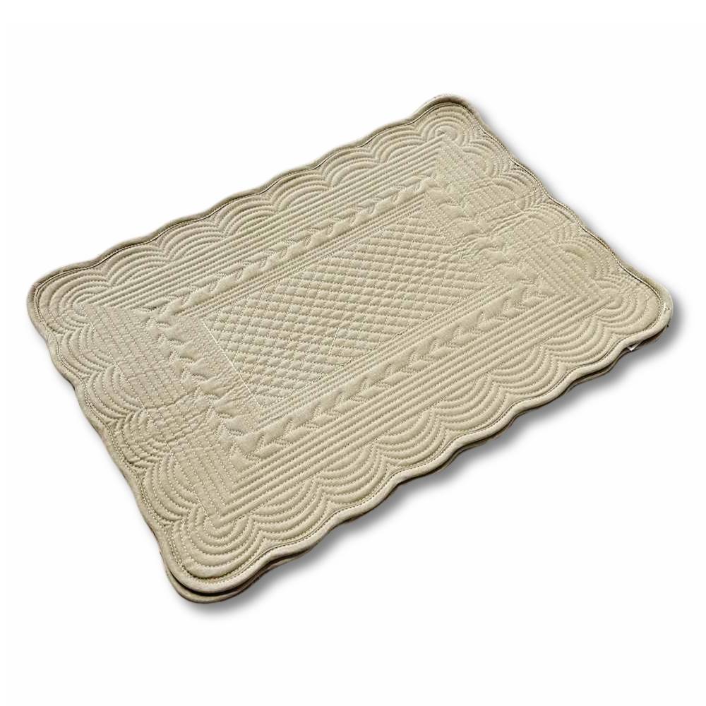 Tovaglietta americana trapuntata tortora