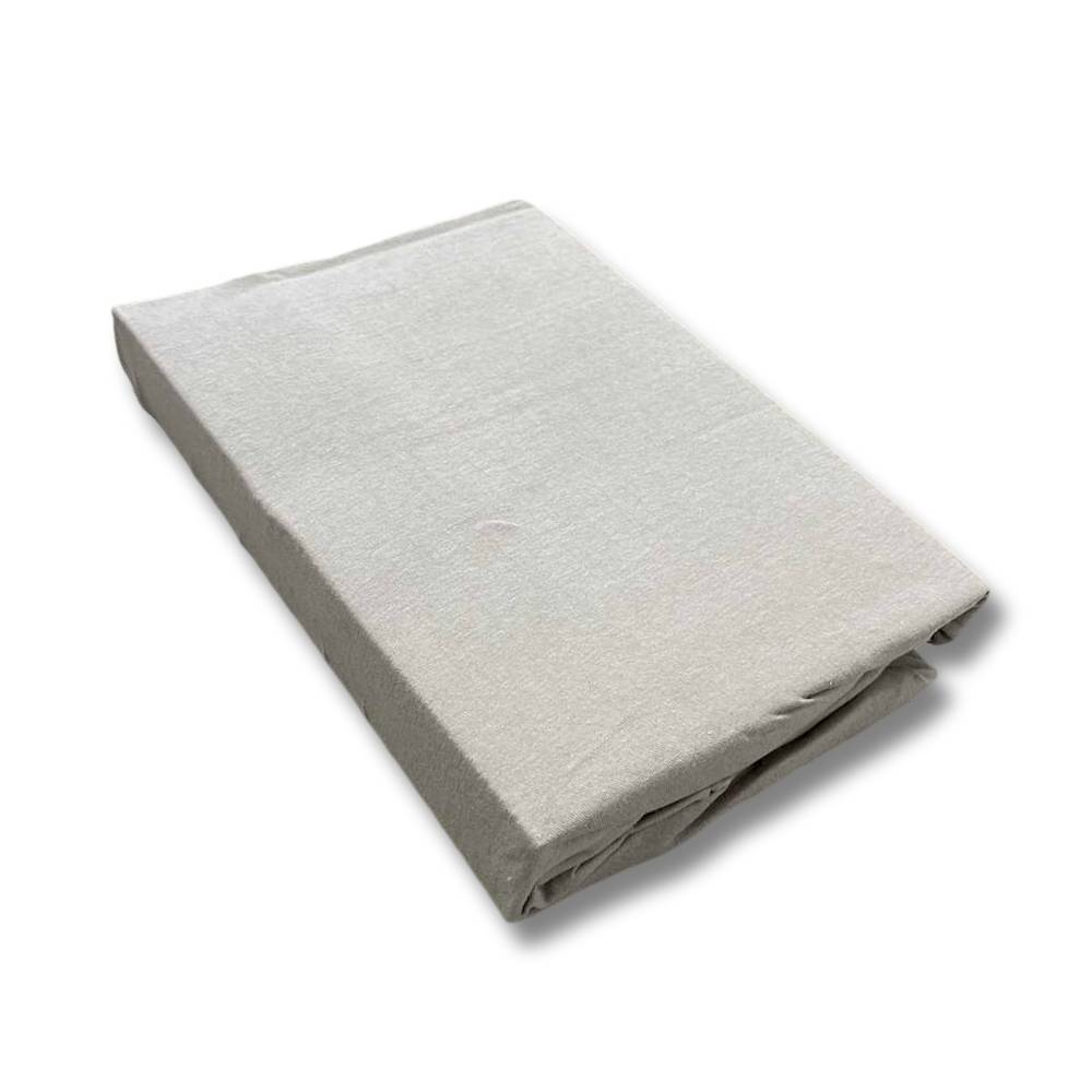 Lenzuolo sotto con angoli Jersey tortora singolo