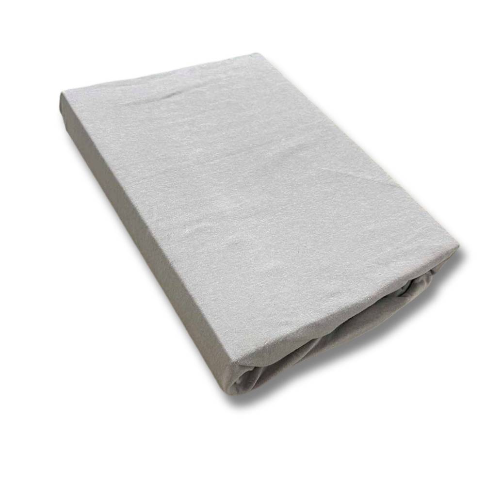 Lenzuolo sotto con angoli Jersey grigio piazza e mezzo