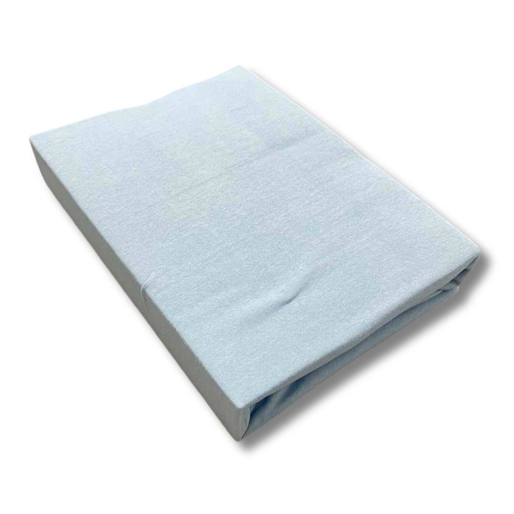 Lenzuolo sotto con angoli Jersey azzurro piazza e mezzo