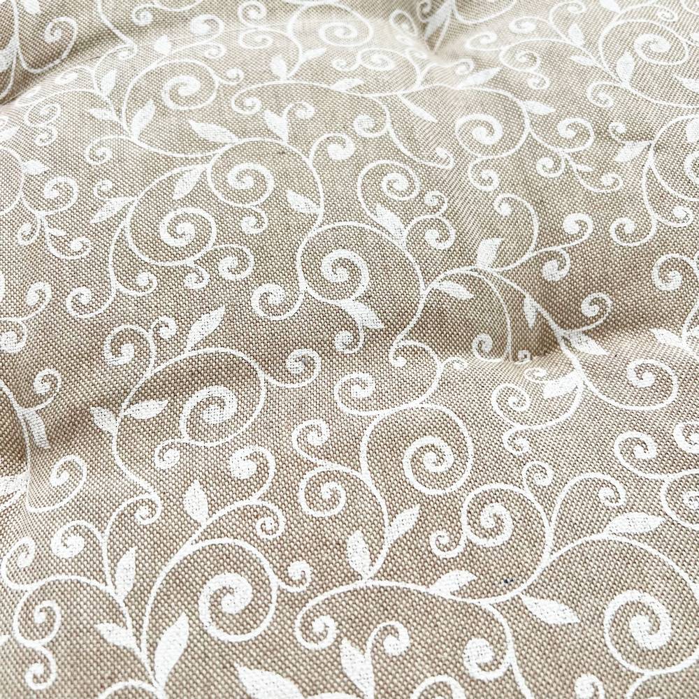 Cuscino per sedia ricamo bianco