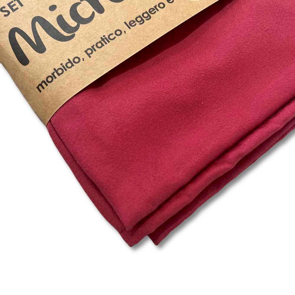 Coppia asciugamani In microfibra Bordeaux