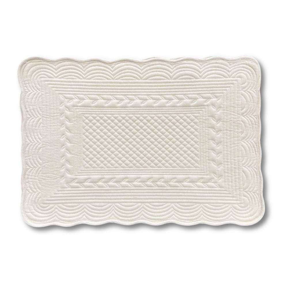 Tovaglietta americana trapuntata panna personalizzata