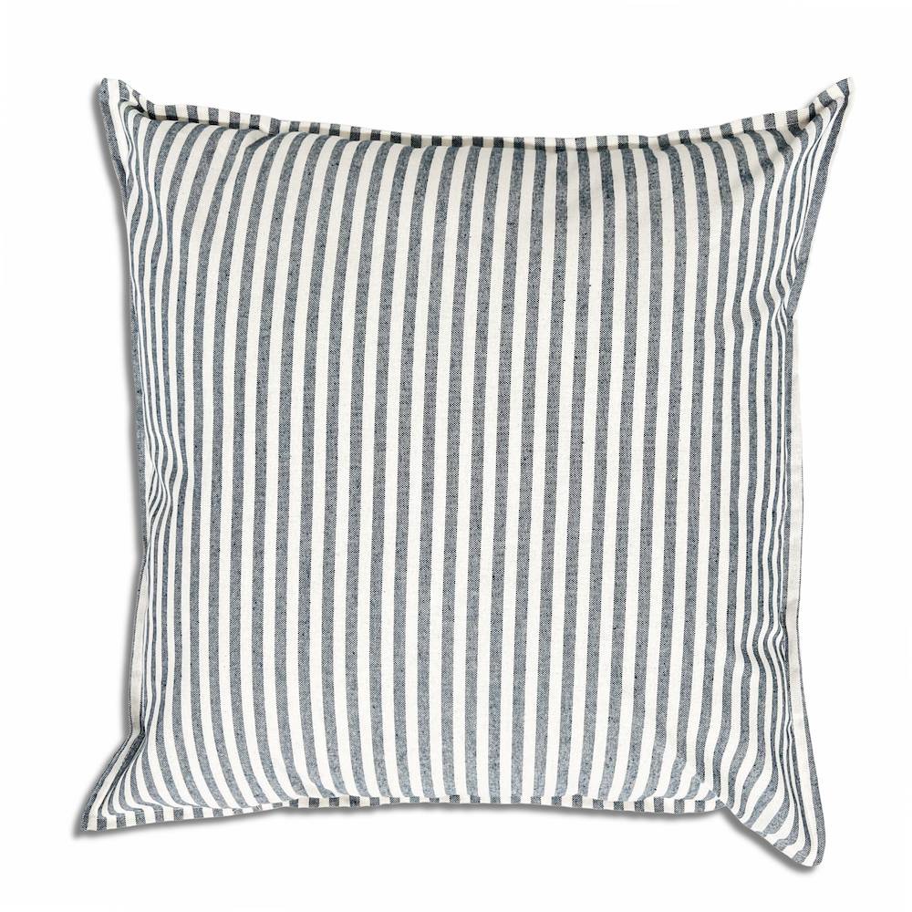 Cuscino imbottito 70 x 70 Riga bastoncino blu